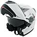 Casco Modulare Apribile Moto Touring Sport Visiera Parasole Bianco S - Foto miniatura 2
