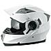 Casco Modulare Apribile Moto Touring Sport Visiera Parasole Bianco S - Foto miniatura 3