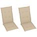 Sedie da Giardino 2 pz con Cuscini Beige Massello di Teak - Foto miniatura 4