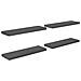Scaffali A Parete 4 Pz Grigio Lucido 80x23,5x3,8 Cm In Mdf - Foto miniatura 2