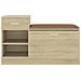 Panca Porta Scarpe Rovere Sonoma 94,5x31x57cm Legno Multistrato - Foto miniatura 2