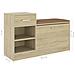 Panca Porta Scarpe Rovere Sonoma 94,5x31x57cm Legno Multistrato - Foto miniatura 4