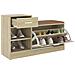 Panca Porta Scarpe Rovere Sonoma 94,5x31x57cm Legno Multistrato - Foto miniatura 6