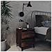 Comodini con Gambe in Legno Massello 2pz Rovere Fumo 40x30x50cm - Foto miniatura 1
