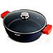 Ecostone Casseruola Bassa 30cm Induzione, Coperchio Di Vetro, Antiaderente Alluminio Fuso Nero - Foto miniatura 6