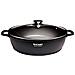 Ecostone Casseruola Bassa 30cm Induzione, Coperchio Di Vetro, Antiaderente Alluminio Fuso Nero - Foto miniatura 7