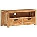 Mobile Porta Tv 88x35x40 Cm In Legno Massello Di Acacia - Foto miniatura 1