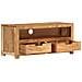 Mobile Porta Tv 88x35x40 Cm In Legno Massello Di Acacia - Foto miniatura 3