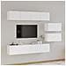 Set Di Mobili Porta Tv 6 Pz Bianco In Legno Multistrato - Foto miniatura 1