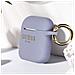 Cover Per Airpods Silicone Gel Finitura Glitterata Logo Guess Viola - Foto miniatura 3