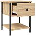 Comodino Rovere Sonoma 34x35,5x45 Cm In Legno Multistrato - Foto miniatura 9