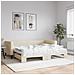 Divano Letto Con Letto Estraibile Crema 90x200 Cm In Tessuto - Foto miniatura 1