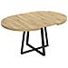 Tavolo Rotondo Estensibile Da 4 A 6 Persone - Arredamento In Rovere - 110 X 110/152 X Altezza 77 Cm - Foto miniatura 1