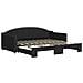 Divano Letto Con Letto Estraibile Nero 90x190 Cm In Tessuto - Foto miniatura 2