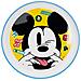 Disney Piatto Piano Bianco E Azzurro Per Bambini In Plastica Mickey Mouse Topolino Con Base Antiscivolo - Foto miniatura 3