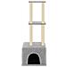 Albero Per Gatti Con Tiragraffi In Sisal Grigio Chiaro 133,5 Cm - Foto miniatura 2
