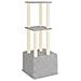 Albero Per Gatti Con Tiragraffi In Sisal Grigio Chiaro 133,5 Cm - Foto miniatura 4