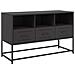 Mobile Tv Nero 100,5x39x60,5 Cm In Acciaio - Foto miniatura 1