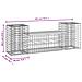 Panca da Giardino Design Gabbione 183x41x60,5cm Pino Impregnato - Foto miniatura 5