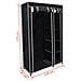 Armadio Guardaroba Pieghevole Nero 110 X 45 X 175 Cm - Foto miniatura 8