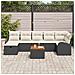 Set Divani Giardino 8 Pezzi con Cuscini Nero Polyrattan - Foto miniatura 3