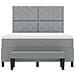 Letto a Molle con Materasso e Panchina Grigio Chiaro 160x200 cm Tessuto - Foto miniatura 7
