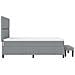 Letto a Molle con Materasso e Panchina Grigio Chiaro 160x200 cm Tessuto - Foto miniatura 8
