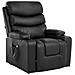 Sedia Reclinabile Elettrica Eter Poggiapiedi A Scomparsa Pelle Sintetica Nero - Foto miniatura 2