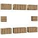 Set di mobili TV 8 pcs rovere artigianale Legno multistrato - Foto miniatura 1