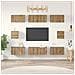 Set di mobili TV 8 pcs rovere artigianale Legno multistrato - Foto miniatura 2