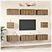 Set di mobili TV 8 pcs rovere artigianale Legno multistrato - Foto miniatura 4