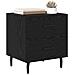 Armadio da Notte con cassetto Rovere nero 40 x 35 x 47,5 cm - Foto miniatura 3