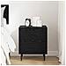 Armadio da Notte con cassetto Rovere nero 40 x 35 x 47,5 cm - Foto miniatura 4