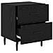 Armadio da Notte con cassetto Rovere nero 40 x 35 x 47,5 cm - Foto miniatura 5