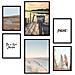 Set Di 6 Stampe Poster Da Spiaggia, Stampe Artistiche Da Parete, Stampe Decorative, Design D'interni In Stile Galleria D'arte A3 & A4 Senza Cornice - Foto miniatura 1