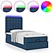 Struttura Letto Pouf con Materasso Blu 80x200 cm in Tessuto - Foto miniatura 4