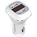 Caricatore Per Auto Con 2 Porte Usb-a E Schermo Lcd A Ricarica Rapida, Bianco - Foto miniatura 1