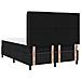 Letto a molle con materasso Nero 140 x 190 cm Tessuto - Foto miniatura 9