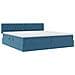 Letto con contenitore e LED Blu Scuro 200 x 200 cm Velluto - Foto miniatura 6