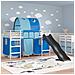 Struttura del letto loft per bambini Bianco e Blu 74,5 x 190 cm - Foto miniatura 3