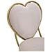 Sedia Heart In Tessuto Rosa E Struttura Dorata — 37x47x80 Cm - Foto miniatura 5