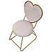 Sedia Cuore 14-rosa-metallo-37x47x80 Cm - Foto miniatura 4