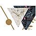 Orologio Da Parete Triangle Boho Con Stampe Botaniche E Marmo - Foto miniatura 2
