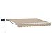 Cornice per Tenda Manuale con LED Beige e Bianco 3 x 2,5 m - Foto miniatura 1