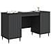 Scrivania Nero 142,5 x 50 x 75 cm Legno ingegnerizzato - Foto miniatura 2
