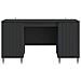 Scrivania Nero 142,5 x 50 x 75 cm Legno ingegnerizzato - Foto miniatura 4