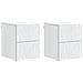 Mobiletto da notte a muro 2 pcs Bianco 34,5 x 33 x 40 cm - Foto miniatura 1