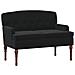Loveseat con bottoni imbottiti Nero 111 x 65 x 79 cm Velluto - Foto miniatura 1