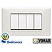 Placca 4 Moduli Bianco Granito Plana 14654.06 - Foto miniatura 4