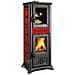 Stufa a Legna GEMMA FORNO Potenza Termica Nominale 7 kW - Bordeaux - Foto miniatura 7